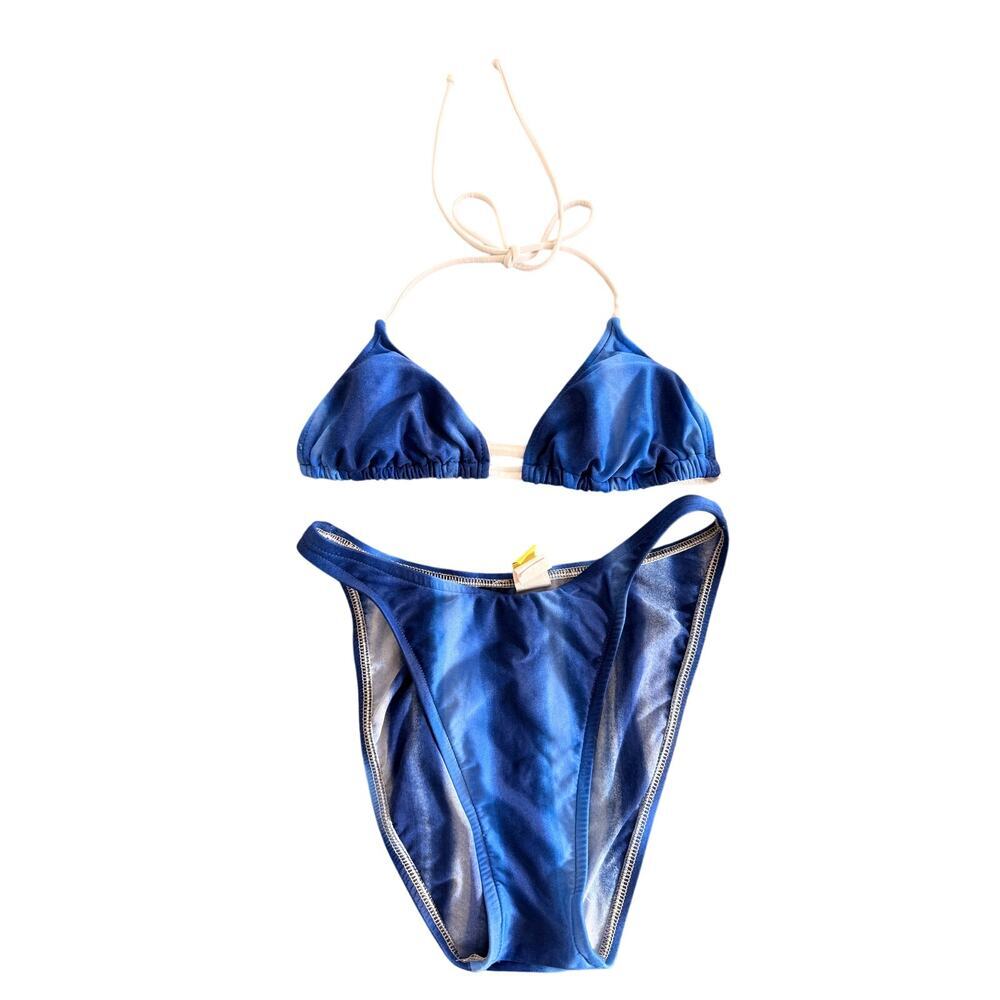 Surfside Blue Tie-Dye Bikini Set - Stylish Women's Swimwear Size S